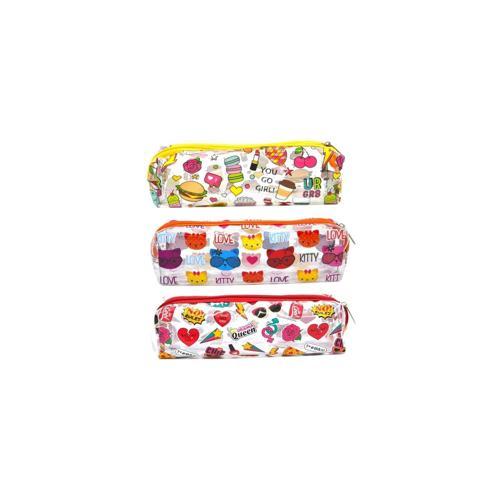 Şeffaf Desenli Kalem Çantası (Karışık Model 1 Adet)