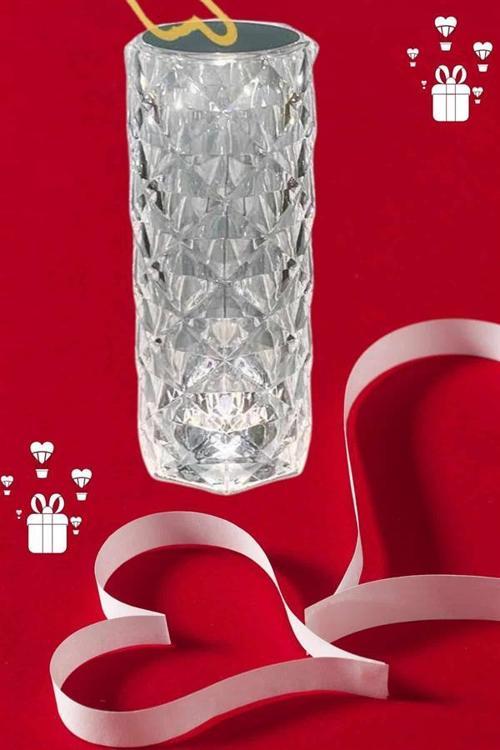 Sevgililer Günü İçin Hediye Kristal Lamba Sevgiliye Hediye USB Şarjlı Gece Lambası