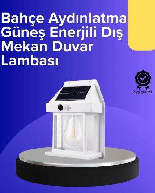 Güneş Enerjili Hareket Sensörlü Duvar Lambası