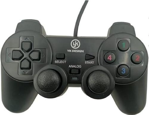 USB Kablolu Oyun Kolu, Siyah, Titreşimli Gamepad, PC Uyumlu, Analog Kontrol