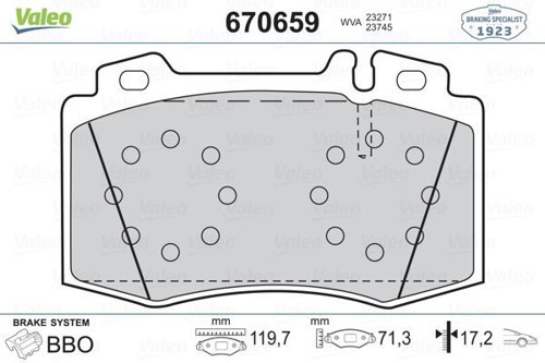 FREN BALATASI ON MERCEDES W203 S203 C209 C219 W211 W220 AMG SPOR TIP A0064201220