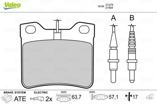 FREN BALATASI ARKA MERCEDES W638 B901 B902 . PEUGEOT 406 605 A0034200020 4251 93