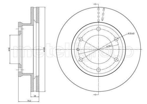 ON FREN DISK AYNASI MAZDA B2500 2.5 D BT50 4 4 2005-2011 FORD RANGER 2005-2011 289 6 6M341027DA 4429562 1490412 (2 ADET)