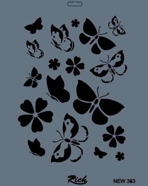 Stencil Boyama Şablonu 25x35 cm. NEW-363