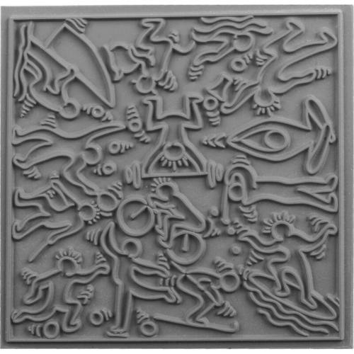 Texture Plate Silikon Polimer Kil Desen ve Doku Kalıbı 9x9 cm. SPORTS