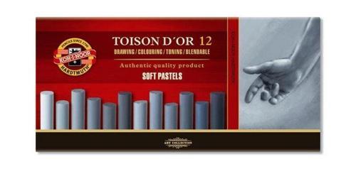 Toison D'or Soft Pastel Boya Seti GRİ TONLAR 12 Renk