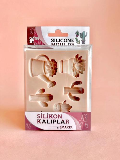 Silicone Moulds Silikon Epoksi ve Polimer Kil Kalıbı CACTUS SET