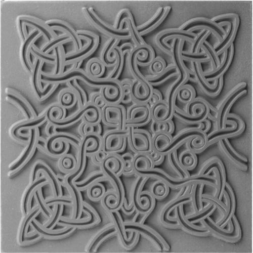 Texture Plate Silikon Polimer Kil Desen ve Doku Kalıbı 9x9 cm. CELTIC KNOT