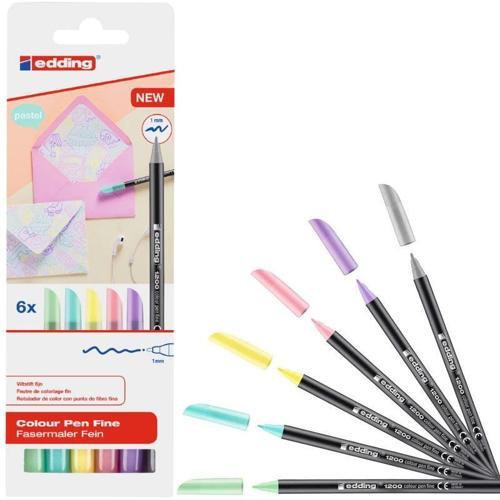 1200 Grafik Kalemi Seti 6 Renk PASTEL RENKLER