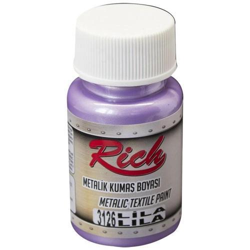 Metalik Kumaş Boyası 50 cc. 3126 LİLA