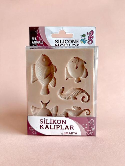 Silicone Moulds Silikon Epoksi ve Polimer Kil Kalıbı SEA ANIMALS