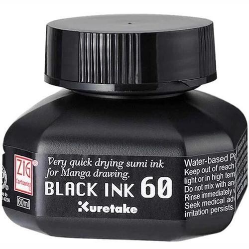 Mangaka Black Ink Siyah Yazı ve Çizim Mürekkebi 60 ml. (Hızlı Kuruyan)