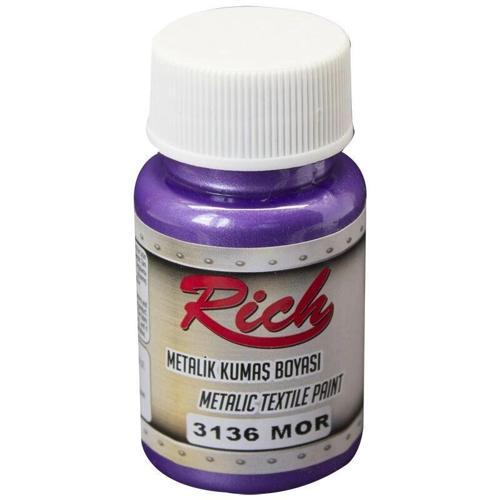 Metalik Kumaş Boyası 50 cc. 3136 MOR