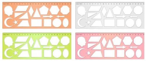Geometrik Şekiller Şablonu 25 cm.