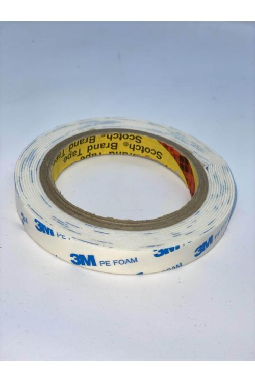 9R110W Çift Taraflı Beyaz Köpük Bant - 38 Mm Genişlik - 2 Metre Uzunluk