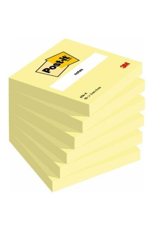 Post-It 654 76Mmx76Mm 100 Yaprak Sarı Not Kağıdı 6 Paket
