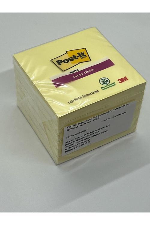 Post-İt Super Sticky Sarı 90 Yaprak 76Mmx76Mm 6 Paket