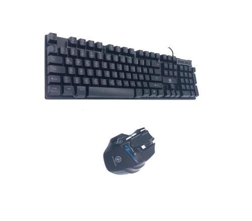 Oyuncu Klavye ve Mouse Seti, Siyah, Kablolu, Mekanik Hisli Oyun Klavyesi ve 7D Optik Gaming Mouse