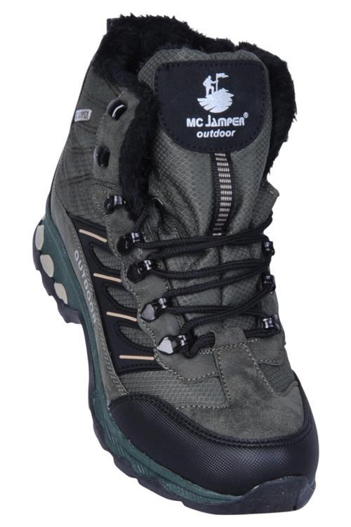 2126 Haki Erkek Kürklü Kışlık Bot