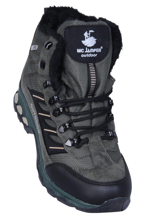 2126 Haki Erkek Kürklü Kışlık Bot