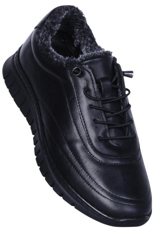 Ahude 3001 Siyah Kadın Hakiki Deri Casual Ayakkabı