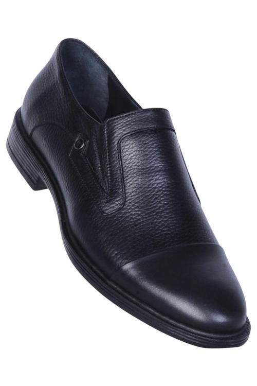 M153 Siyah Kauçuk Deri Erkek Klasik Ayakkabı