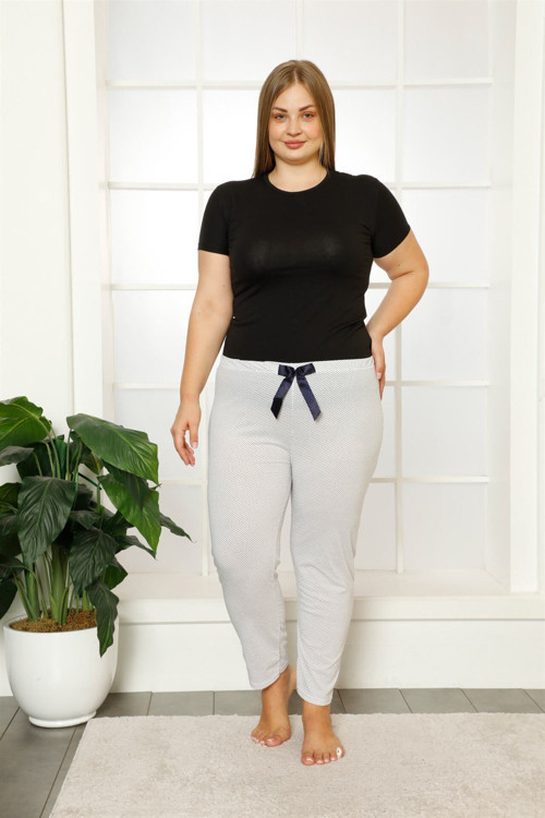 Kadın Pamuklu Büyük Beden Alt Pijama 27348