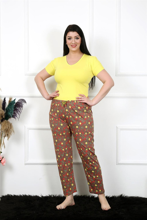 Kadın Pamuklu Büyük Beden Alt Pijama 27470