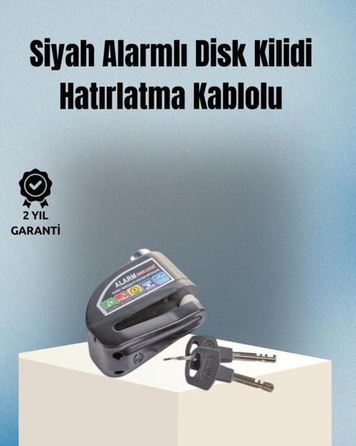 Motosiklet ve Bisiklet İçin 6mm Pinli Alarmlı Disk Kilidi