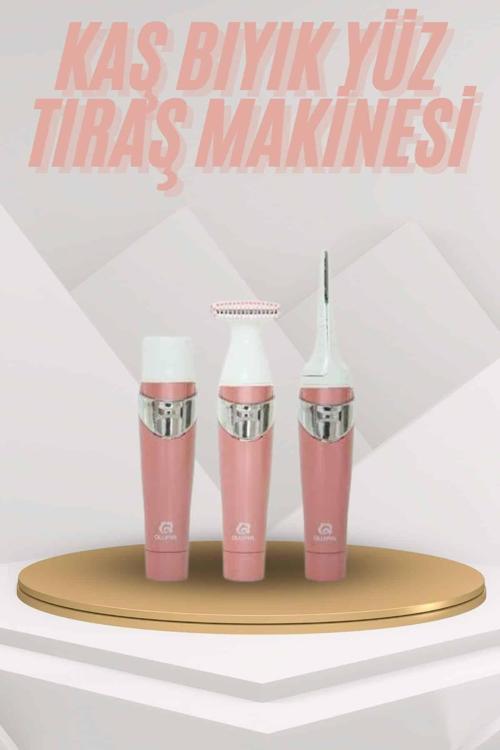 Yüz Kaş ve Tüm Vücut Epilasyon Aleti 3 Başlıklı Hassas Ciltlere Uygun Epilatör