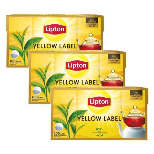 Yellow Label Demlik Poşet Çay 100'lü x 3 Adet