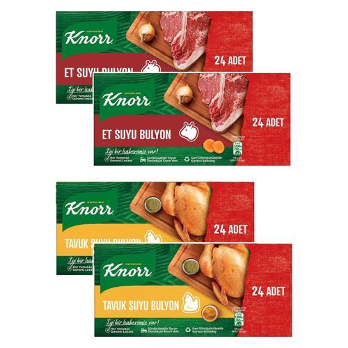 Tavuk ve Et Suyu Bulyon 24 Adet 240 Gr 4 lü Karma Paket
