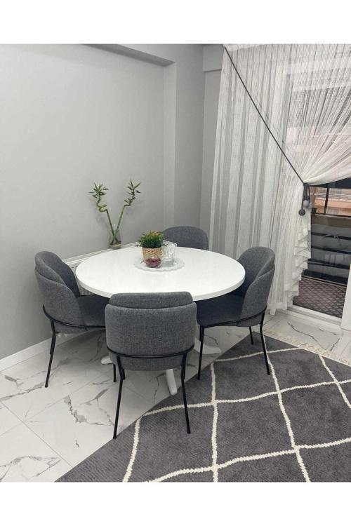4'Lü Mutfak Sandalyesi Yemek Odası Sandalyesi Salon Sandalyesi Yemek Masası Sandalyesi