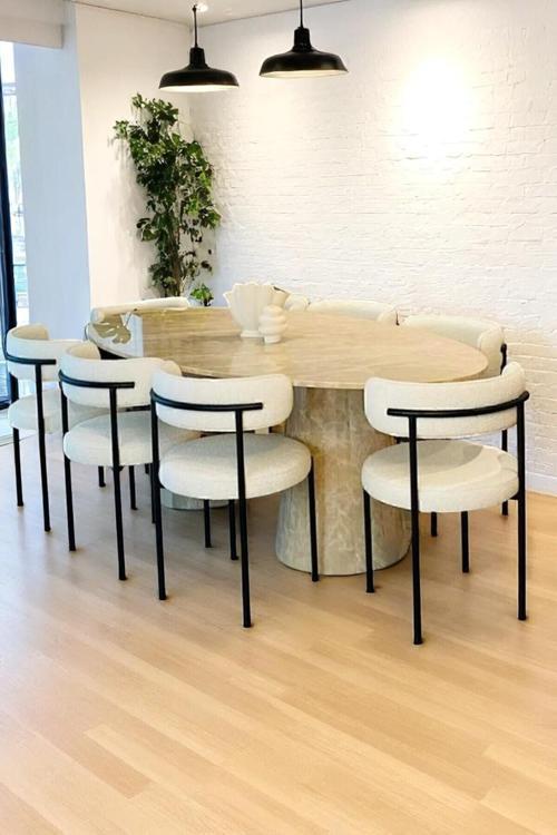 8'Li Teddy Sandalye Mutfak Sandalyesi Salon Sandalyesi Cafe Restaurant Sandalyesi Beyaz