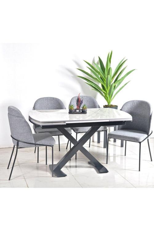 Mutfak Masası Takımı 4 Kişilik Açılır Masa Yemek Masası Mutfak Sandalyesi Masa Sandalye Takımı