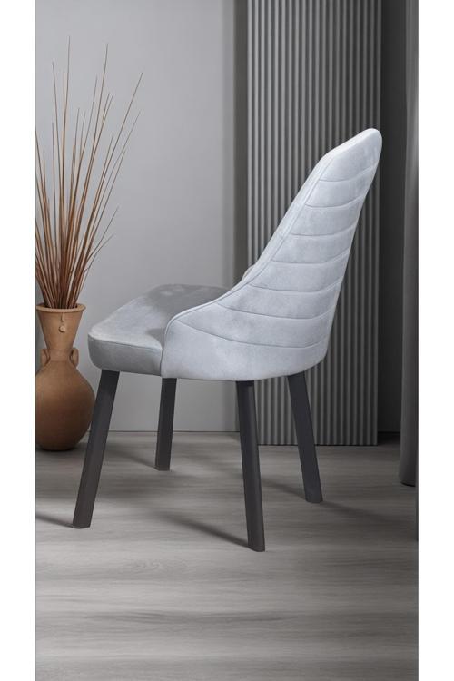 8 Adet Erciyes Yaprak Sandalye Mutfak Cafe Restaurant Proje Metal Lüks Sandalye