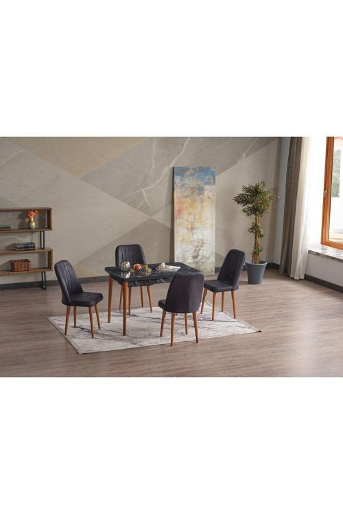 Gözde Sabit 4 Kişilik Mutfak Masası Takımı Yemek Masası Takımı