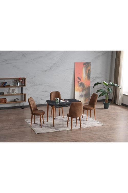 Senfoni Sabit 4 Kişilik Mutfak Masası Takımı Yemek Masası Takımı