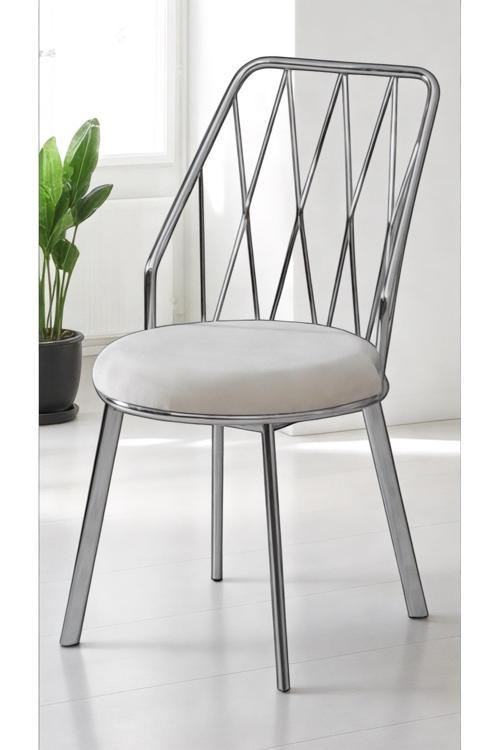 Yıldız Pro Demir-Metal 8 Adet Kaplamalı Tel Sandalye Cafe Restaurant Vs Babyface Kumaş