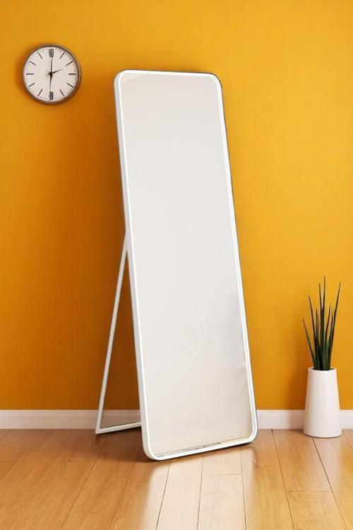 Raven Oval Kesim Modern Metal Ayaklı Boy Aynası 170 X 60