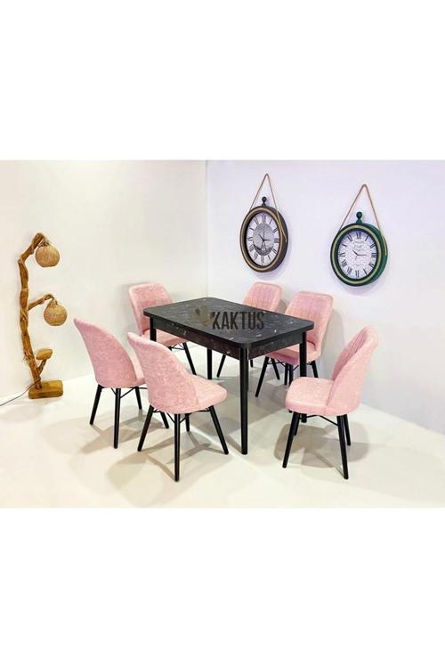 6 Kişilik Açılır Masa Sandalye Takımı Mutfak Masası Takımı Salon Masası Yemek Masası Masa Takımı