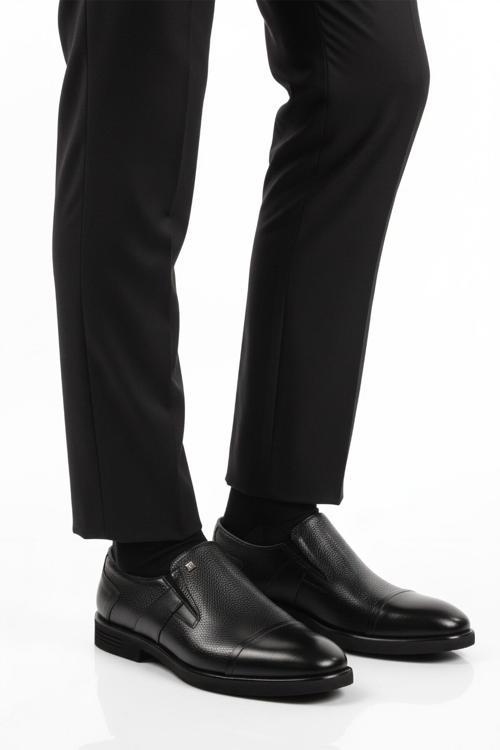 Siyah Floter Hakiki Deri Erkek Klasik Ayakkabı 3257 M