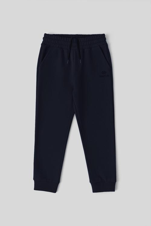 Lacivert Standart Fit Manşetli İnce Erkek Çocuk Eşofman Alt - 11062