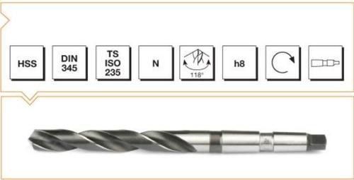 HSS DIN 345 Mors Konik Saplı Matkap Ucu 37 MM