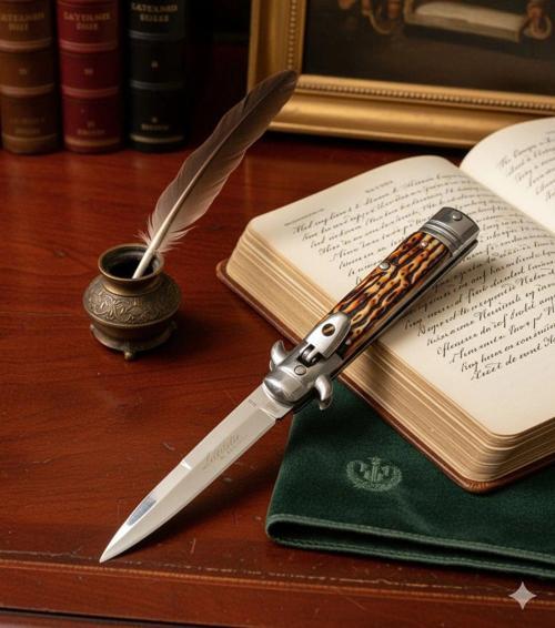 Levetto By Bills DeShivs Mandallı Auto Kemik Kabze Kamp Çakısı