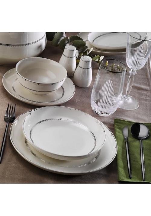 Bone Umbrella Platin 60 Parça 12 Kişilik Yemek Takımı