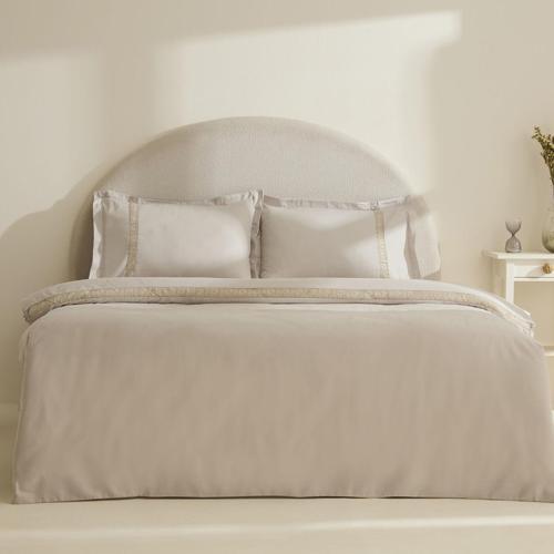 Lumi %100 Pamuk Saten Çift Kişilik Saten Nevresim Takımı Taş