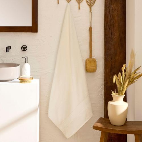 Lustar %100 Pamuk Banyo Havlusu Ekru 80x150 cm