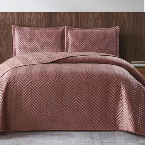 NUBUK YATAK ÖRTÜSÜ ÇİFT KİŞİLİK MALTA GÜLKURUSU