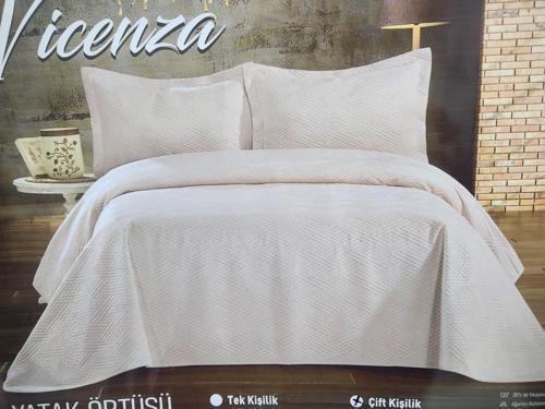 TAYTÜYÜ NUBUK YATAK ÖRTÜSÜ TEK KİŞİLİK VİCENZA KEMİK